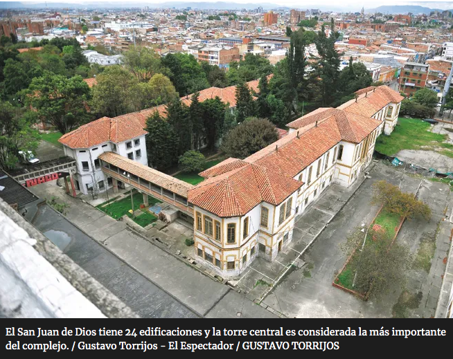 Fotografía aérea del Complejo Hospitalario san Juan de Dios