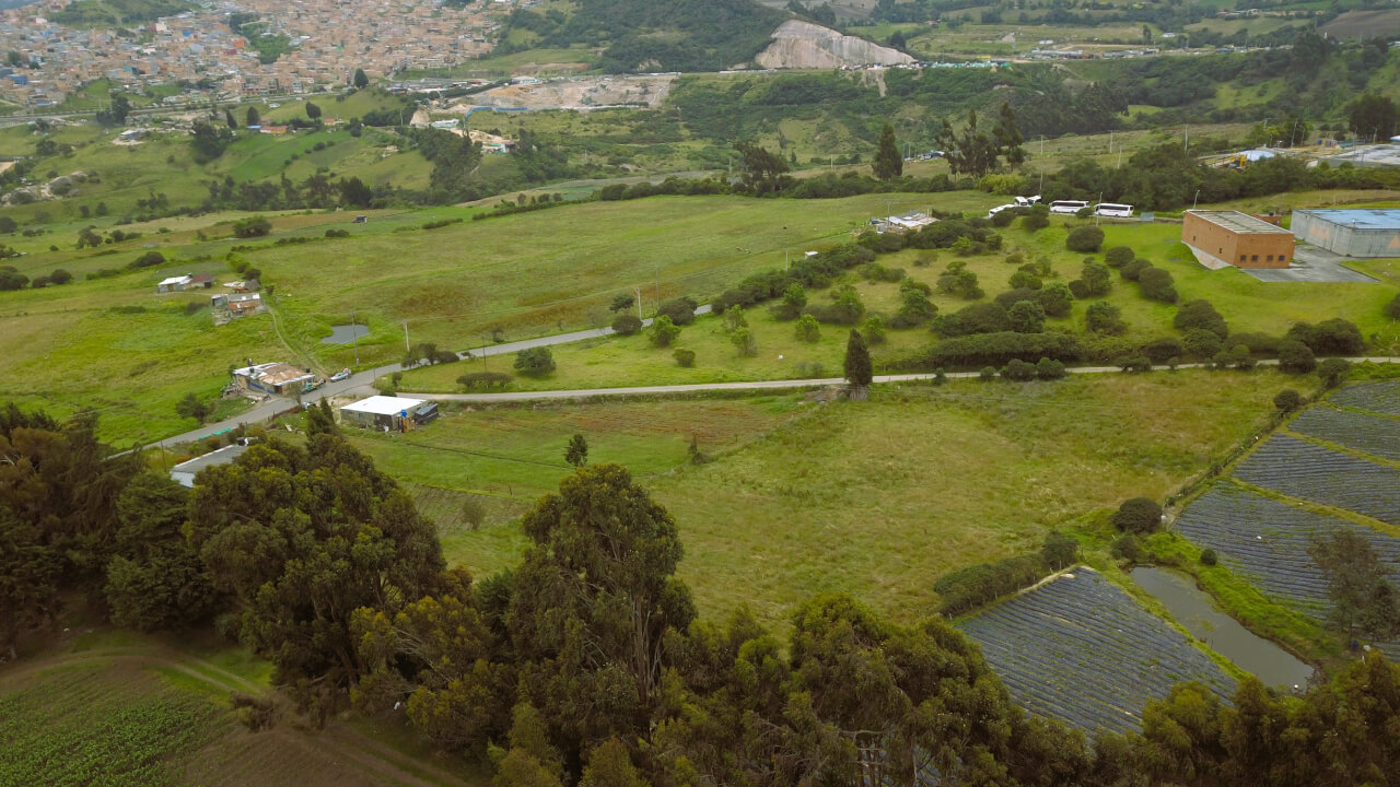 Fotografía aérea plan parcial tres quebradas