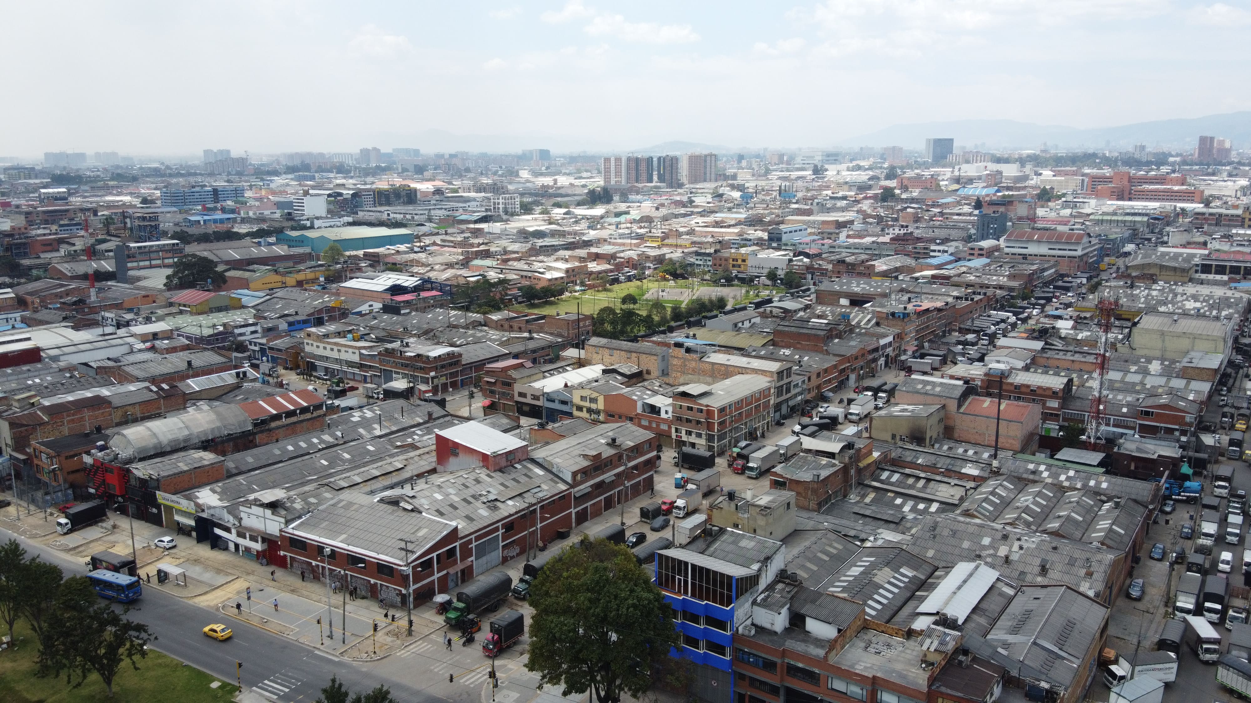 Zona Industrial de Bogotá vista aérea